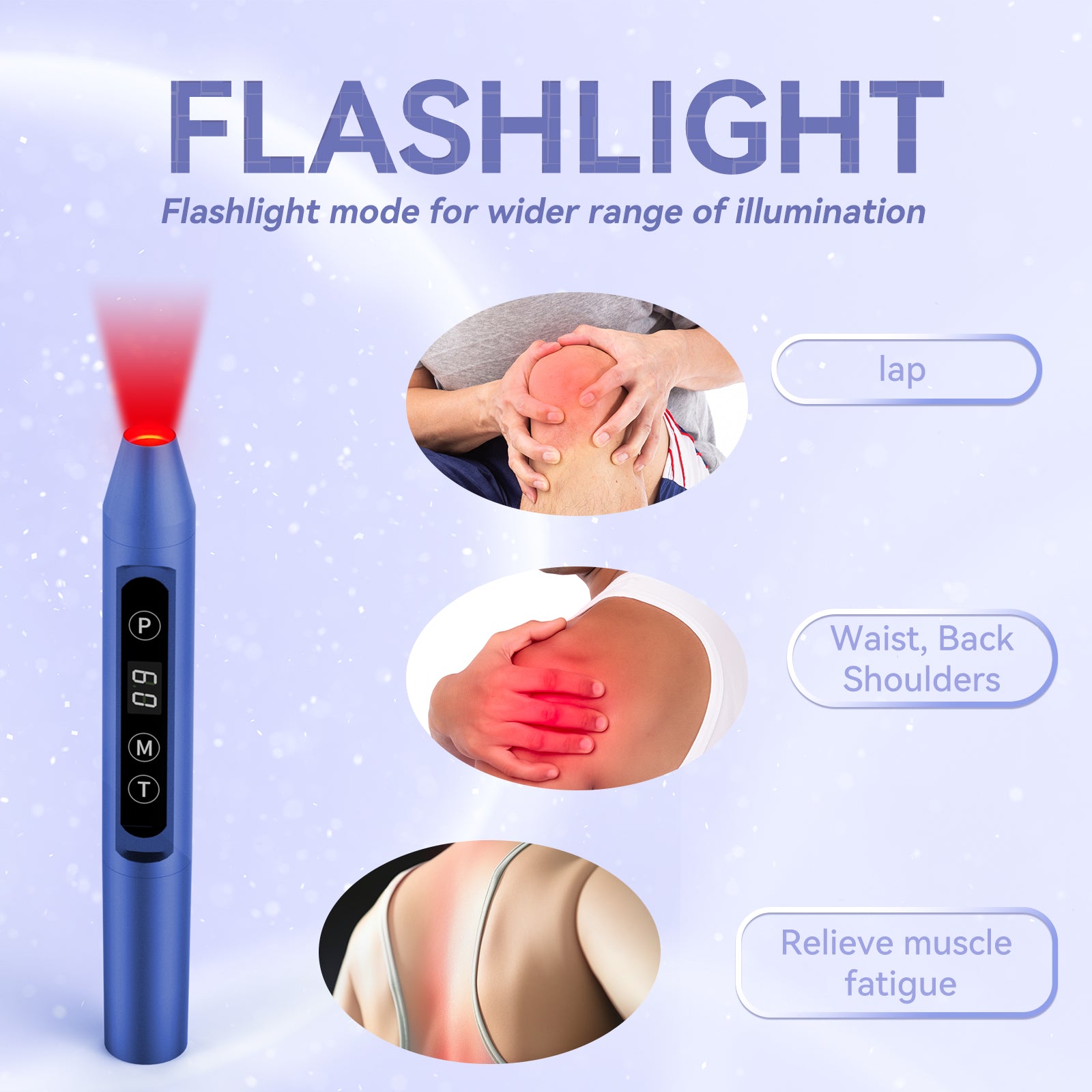 MaiceMinds Red Light Therapy Device 2in1 cold sore treatment for lips Infrared Light Therapy for Nose Ears Knees Mouth red light therapy wand with Removable Tip